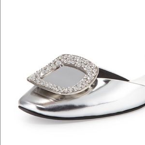 Roger Vivier Flats Chips Strass with crystal buckle